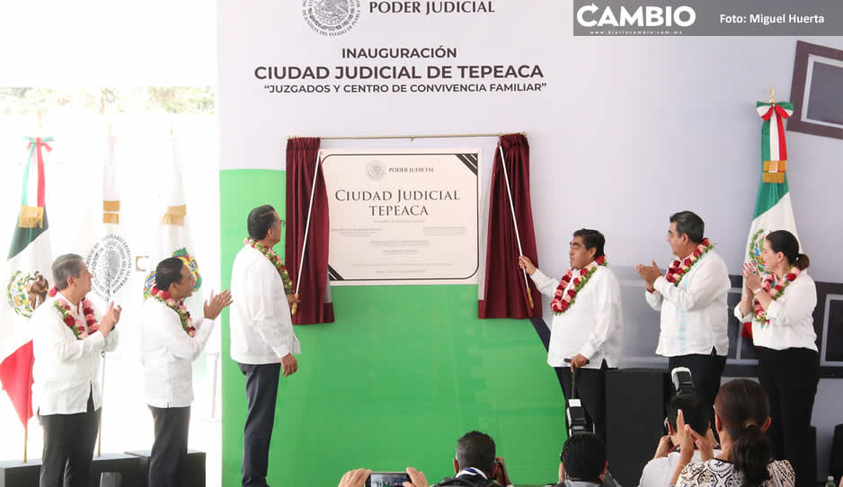 Barbosa y Héctor Sánchez inauguran Ciudad Judicial de Tepeaca: habrá 10 nuevas sedes (FOTOS Y VIDEOS)