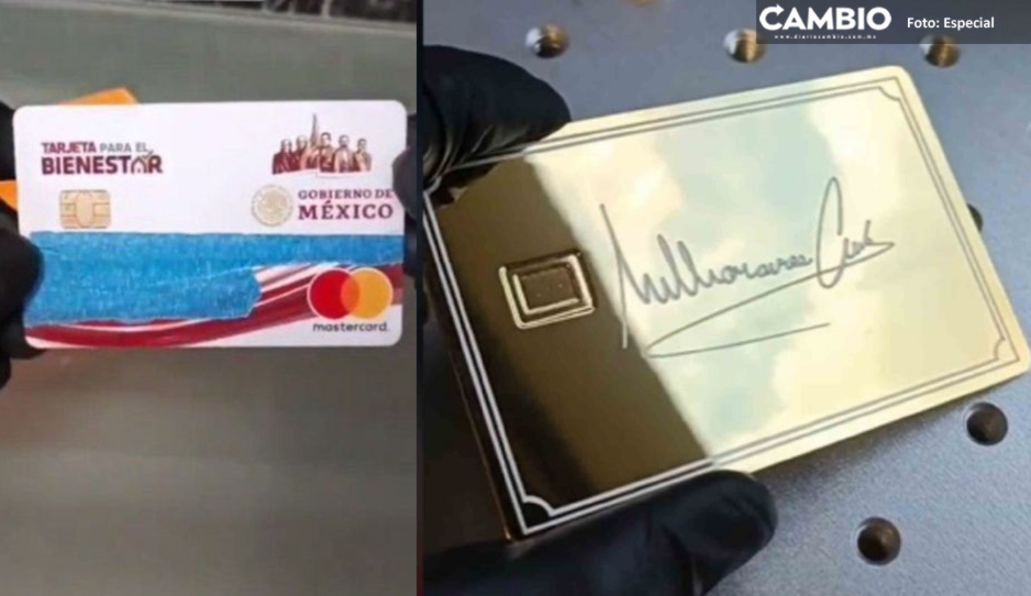 Abuelito baña en oro su tarjeta del Bienestar porque le daba pena usarla (VIDEO)