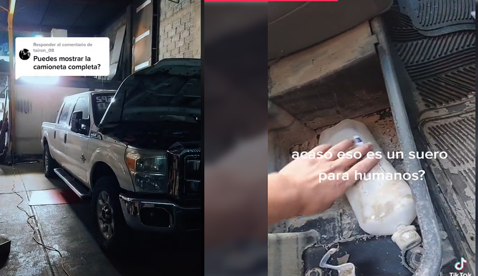 VIDEO: Exhiben en TikTok todos los accesorios que carga un narco dentro una camioneta