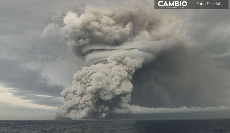 VIDEO: Así se vio desde el espacio la explosión del volcán submarino en la isla de Tonga
