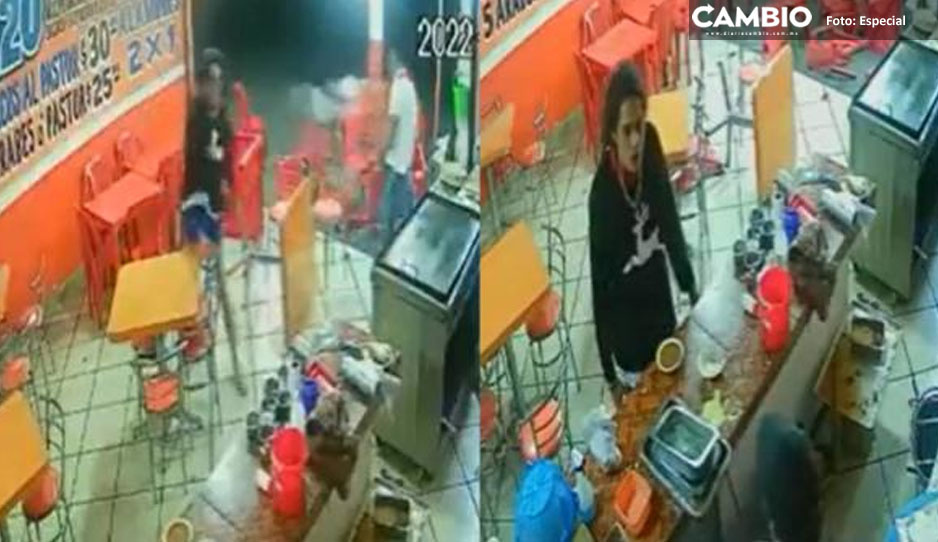 ¡Uy perdón! Joven destroza taquería de Cuautla porque le molestaba la música (VIDEO)