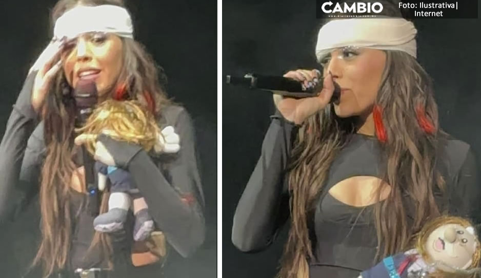 &ldquo;Tengo una bola&rdquo;: Danna Paola sufre terrible accidente en pleno concierto (VIDEO)