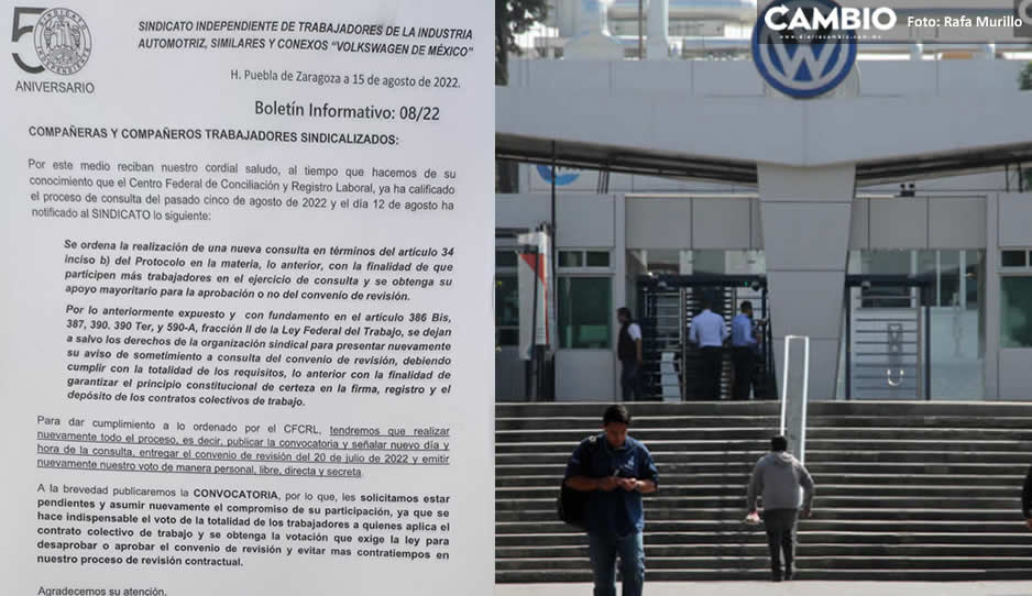 ¡Qué chiste! Sindicato de Volkswagen volverá a votar la misma oferta salarial del 11%