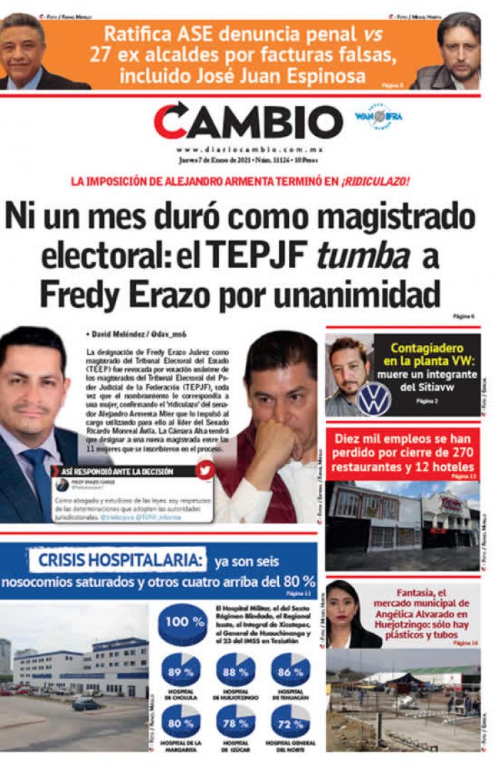 Ni un mes duró como magistrado electoral: el TEPJF tumba a Fredy Erazo por unanimidad