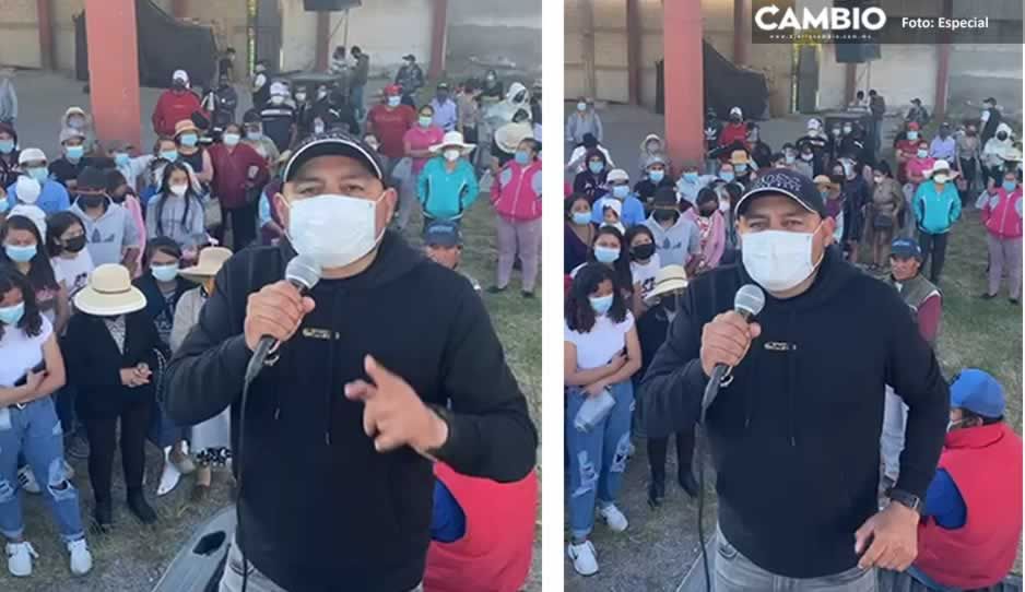 VIDEO: Reaparece El Toñín en mitin para victimizarse y exigir la liberación de su hermano
