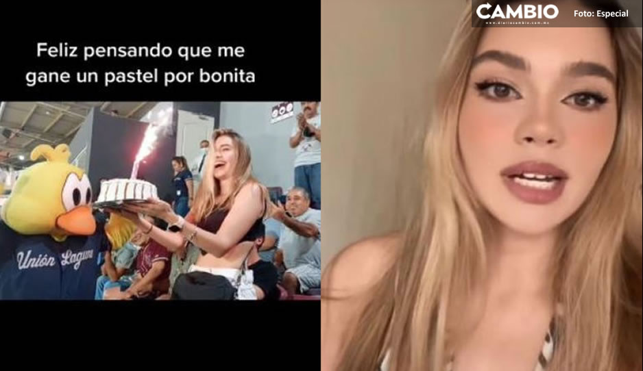 Tiktoker acepta pastel de cumpleaños y termina pagándolo; pensó que lo había ganado por bonita (VIDEO)