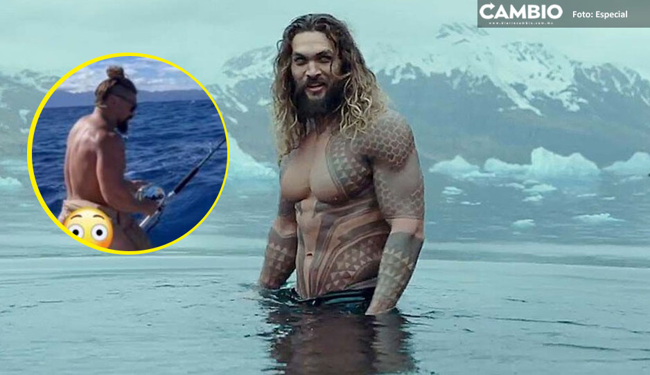 ¡El rey de los mares! Jason Momoa sorprendió a sus fans pescando en taparrabos (FOTOS)