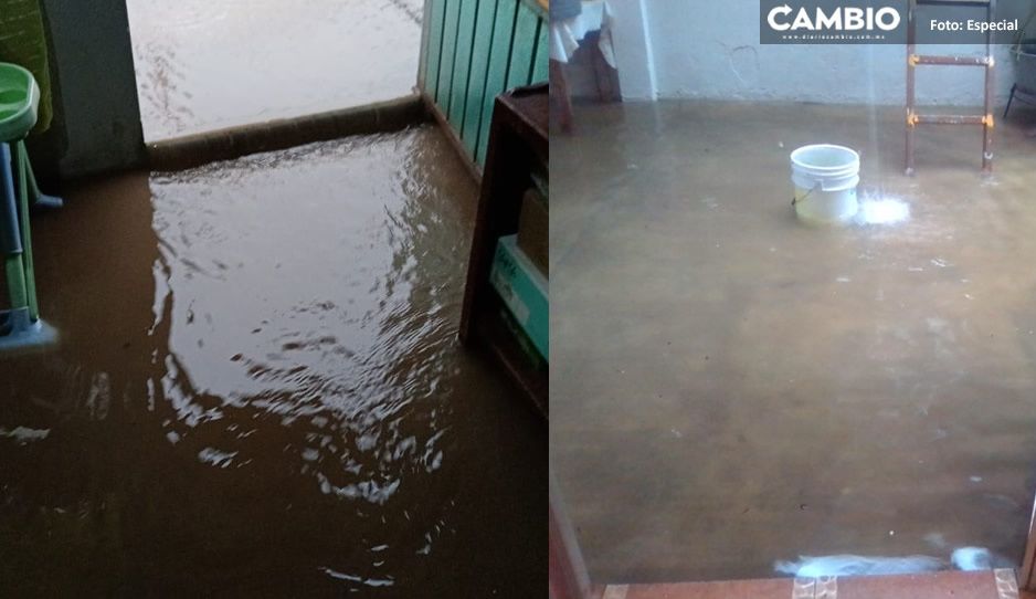 FOTOS: Reportan inundaciones de casas en Bosques de Amalucan