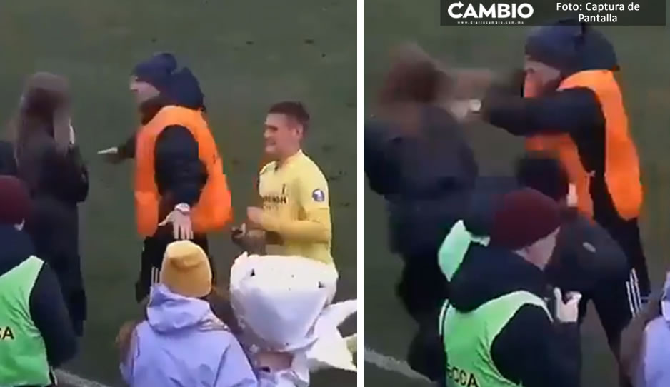 ¡Chale! Propuesta de matrimonio sale mal durante partido de futbol (VIDEO)