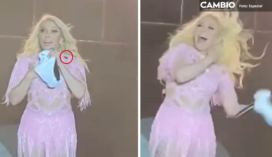 “Pinche cucaracho”:  Así sorprendió una cucaracha a Yuri en pleno show en Tamaulipas (VIDEO)