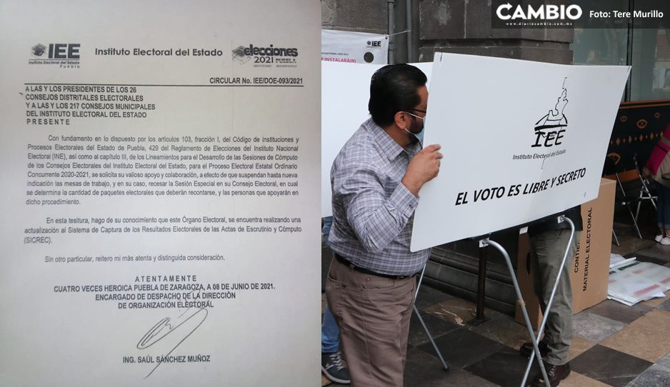 Frena IEE conteo de votos en Consejos municipales y distritales