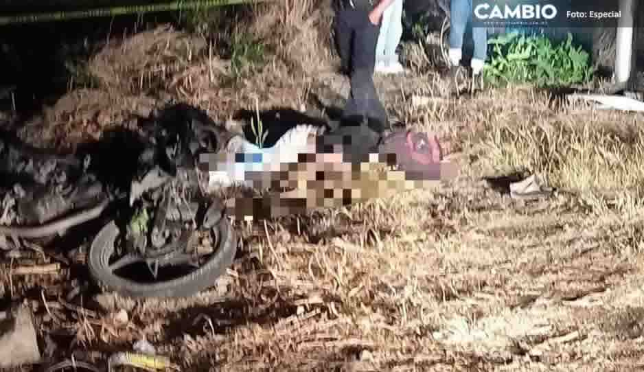 Muere motociclista tras chocar y salir volando en Canoa