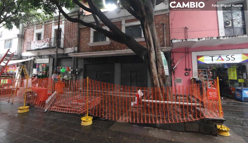 En 21 días el Ayuntamiento apenas lleva cuatro casonas resanadas en la 5 de Mayo (FOTOS Y VIDEOS)