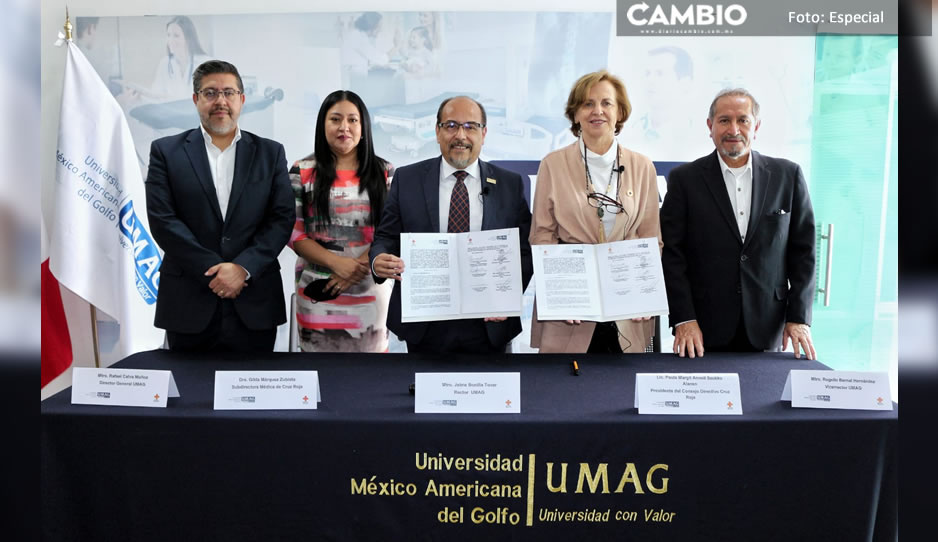 Cruz Roja Mexicana y UMAG firman convenio para realizar prácticas profesionales en Puebla