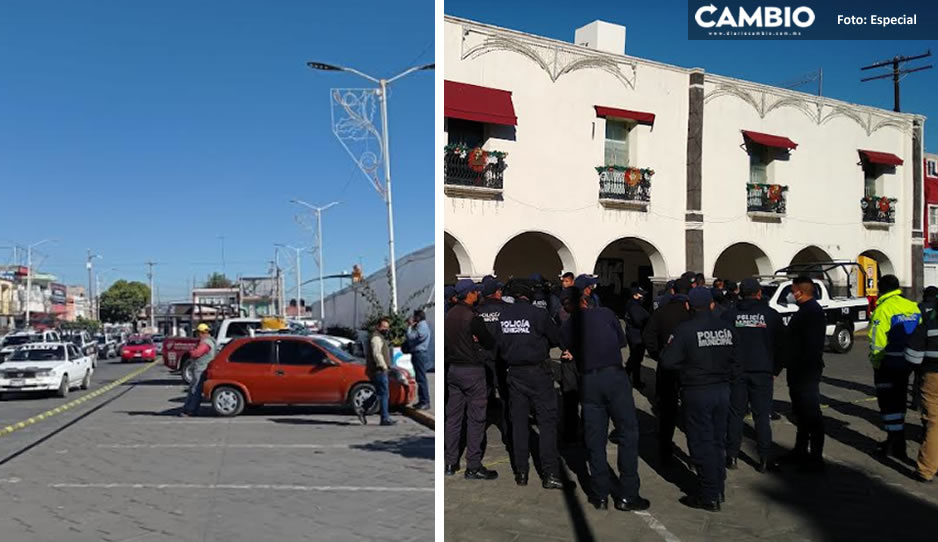 Secretario de Angélica Alvarado censura a reporteros durante paro de policías de Huejotzingo (VIDEO)