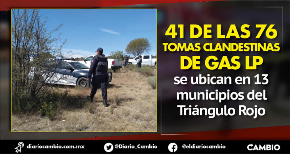 Triángulo Rojo concentra el robo de gas LP en el Estado, registra 41 tomas clandestinas