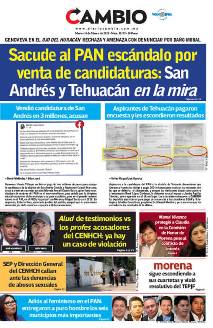 Sacude al PAN escándalo por venta de candidaturas: San Andrés y Tehuacán en la mira