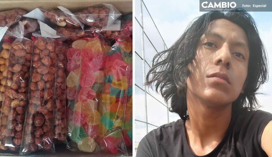 Jovencito vende dulces para pagar inscripción de la BUAP: “Me siento desesperado y triste”
