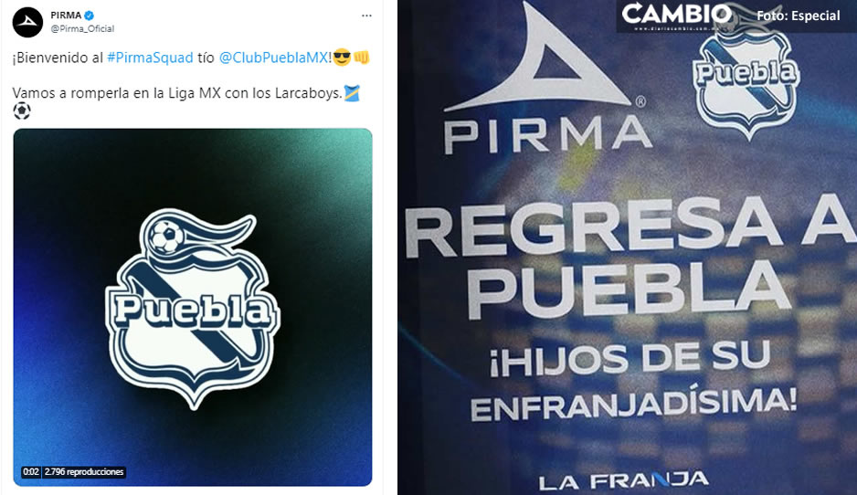 Pirma le da bienvenida al Club Puebla: “Vamos a romperla en la Liga MX con los Larcaboys”
