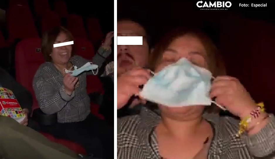 ¡Qué imprudencia! Mujer tose sin cubrebocas y provoca riña en sala de cine