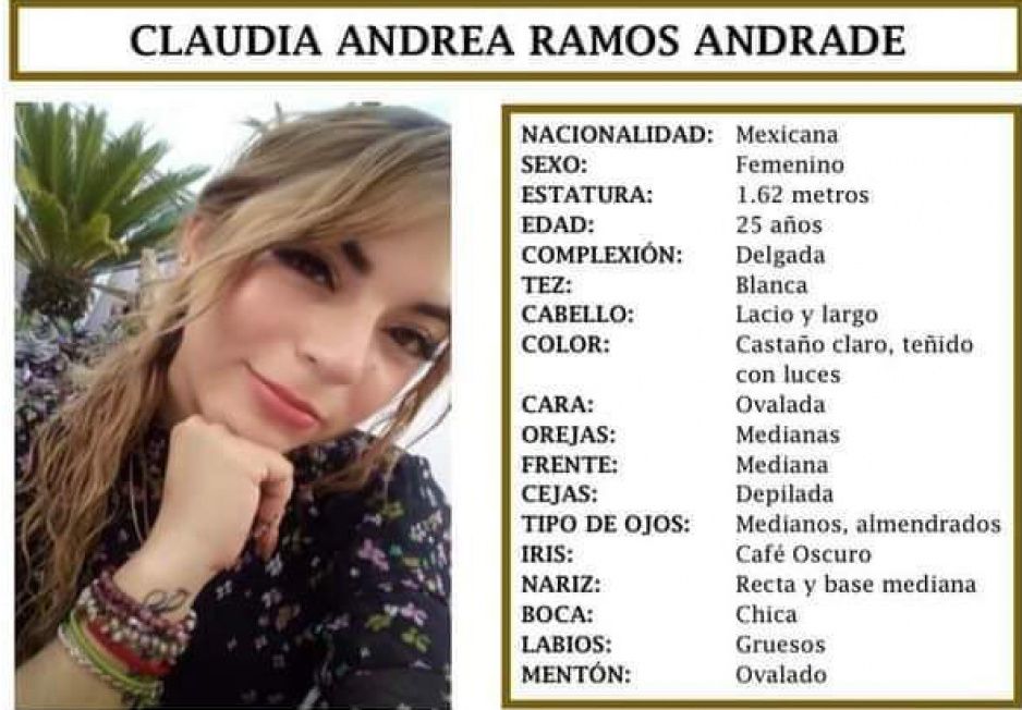 Desaparece Claudia Andrea Ramos en Cuautlancingo ¡ayuda a encontrarla!