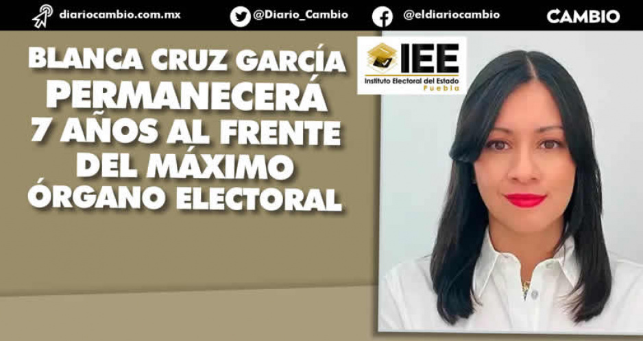 Blanca Cruz García asumirá este jueves la presidencia del IEE Puebla