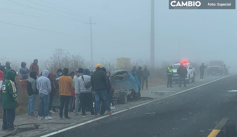 Un muerto y tres lesionados deja carambola por densa niebla en El Seco (FOTOS)