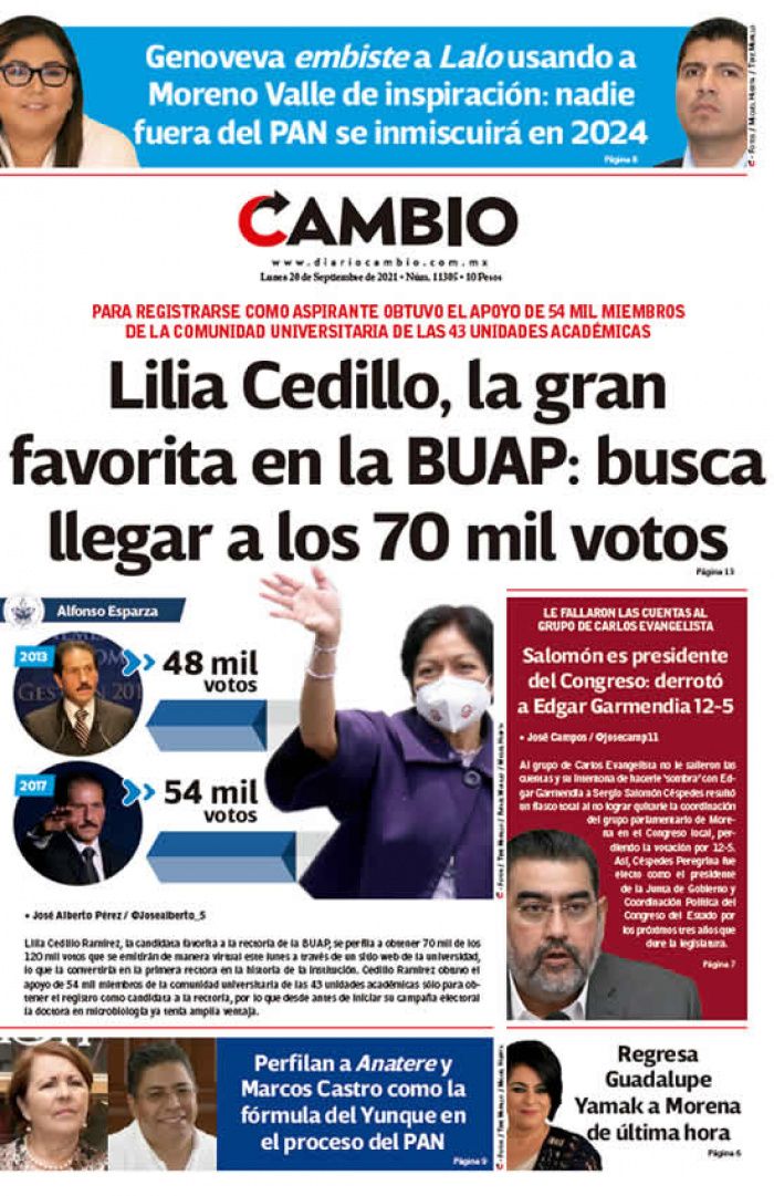 Lilia Cedillo, la gran favorita en la BUAP: busca llegar a los 70 mil votos