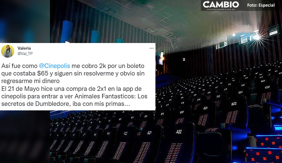 ¿Y la promo? Joven compra boletos de cine al 2x1 y termina pagando 2 mil pesos