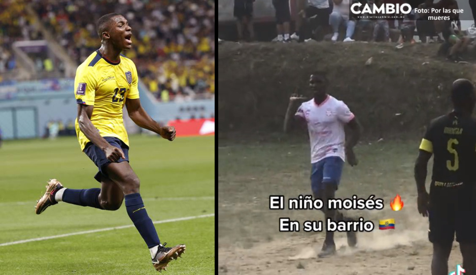 ¡Humildad de Caicedo! Tras jugar el mundial con Ecuador se avienta cascarita en el barrio (VIDEO)