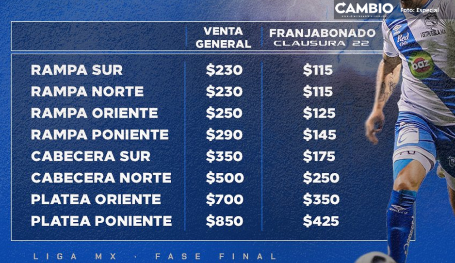 No hay Buen Fin para el Puebla vs Chivas: Hasta 850 pesos costarán los boletos del repechaje