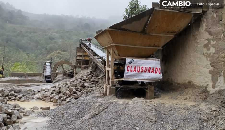 Clausuran mina de piedra en Huauchinango; daña lugar prehispánico y no tiene permisos