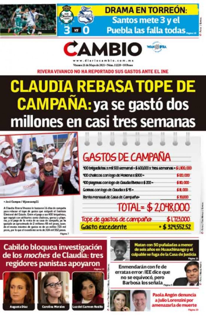 CLAUDIA REBASA TOPE DE CAMPAÑA: ya se gastó dos millones en casi tres semanas