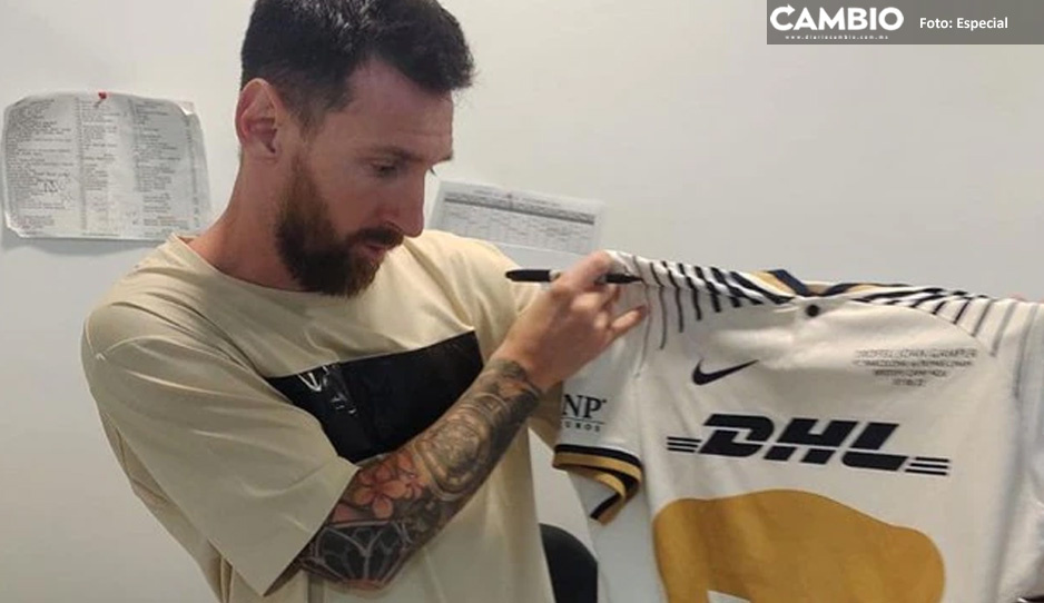 ¡Se vale soñar! Lionel Messi posa con la playera de los Pumas (FOTOS)