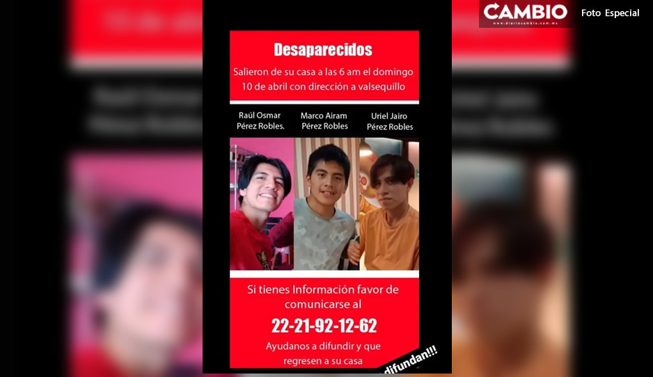¡Ayuda a localizarlos! Hermanos Pérez Robles desaparecieron en zona del Aguacate; son estudiantes de la BUAP