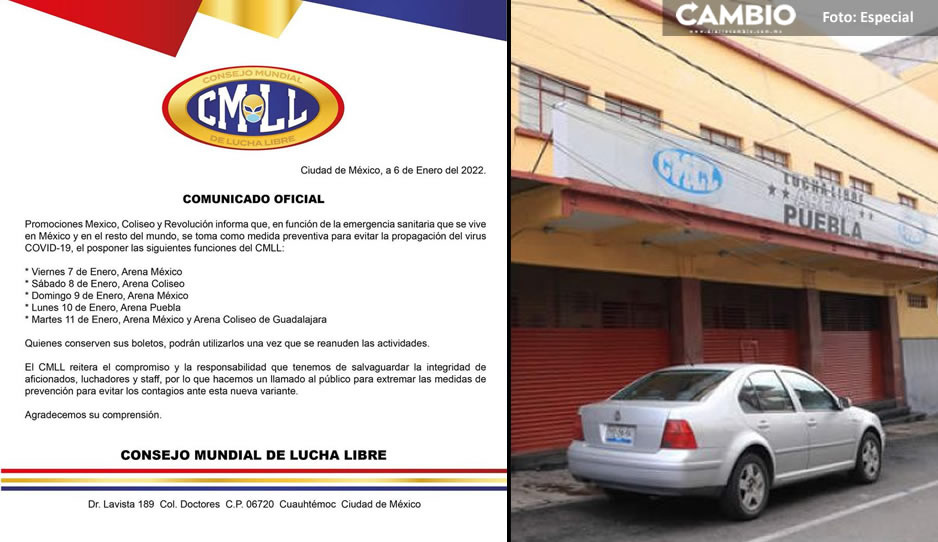 Ómicron le hace manita de puerco a las luchas: CMLL cancela función del próximo lunes ante contagios