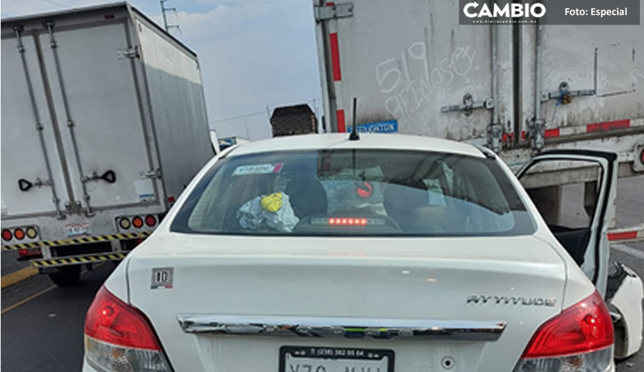 Choque en autopista México-Puebla deja una persona lesionada