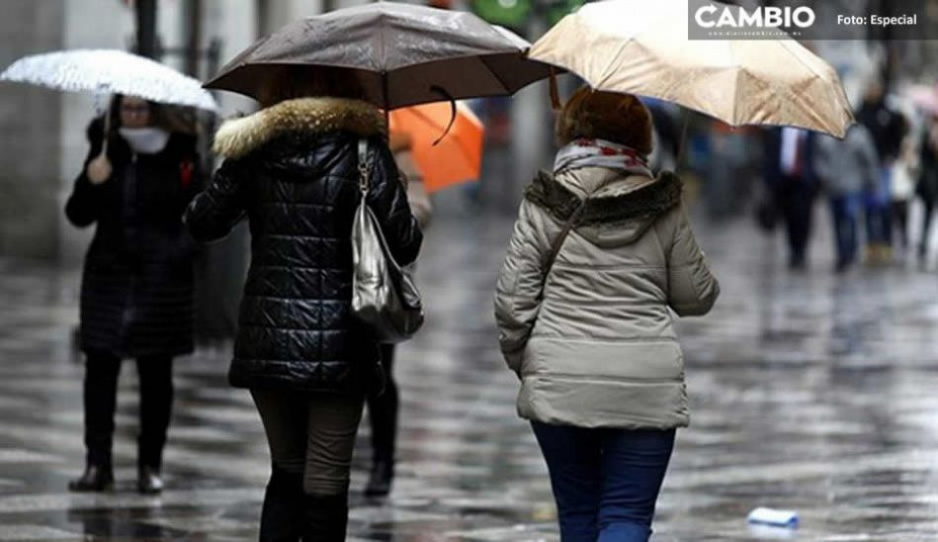 ¡No guardes el paraguas, ni la chamarra! Advierten lluvias para este domingo en Puebla