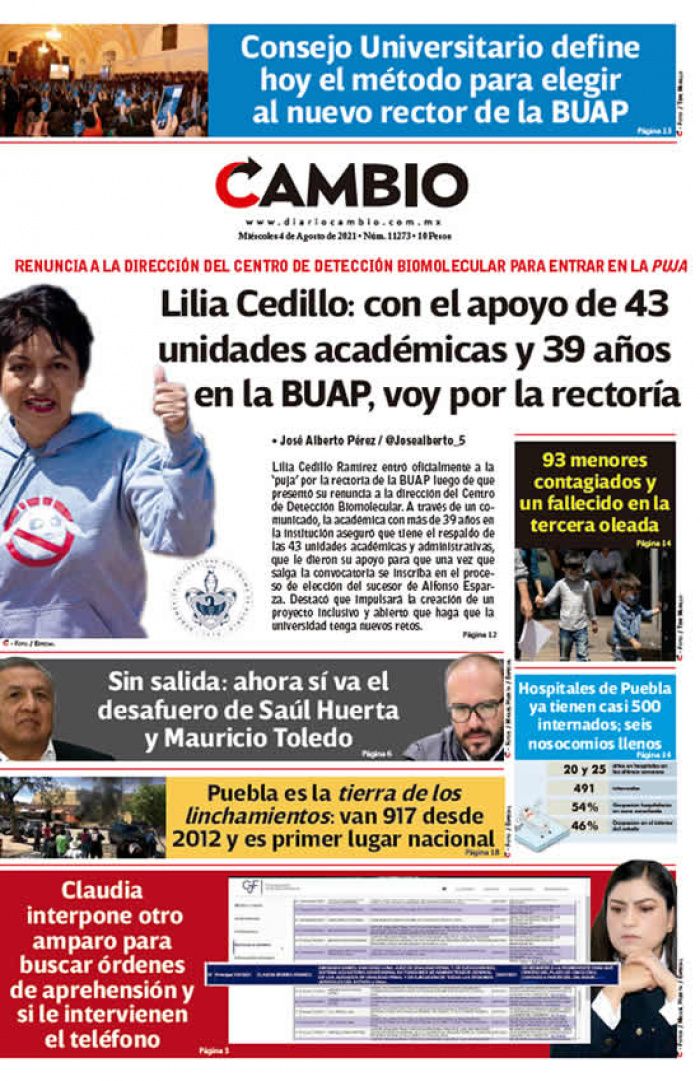 Lilia Cedillo: con el apoyo de 43 unidades académicas y 39 años en la BUAP, voy por la rectoría