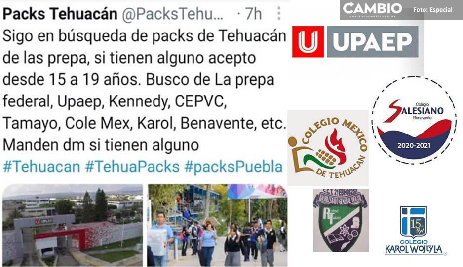 Así es como cibernautas piden fotos íntimas de estudiantes de Upaep y Benavente  
