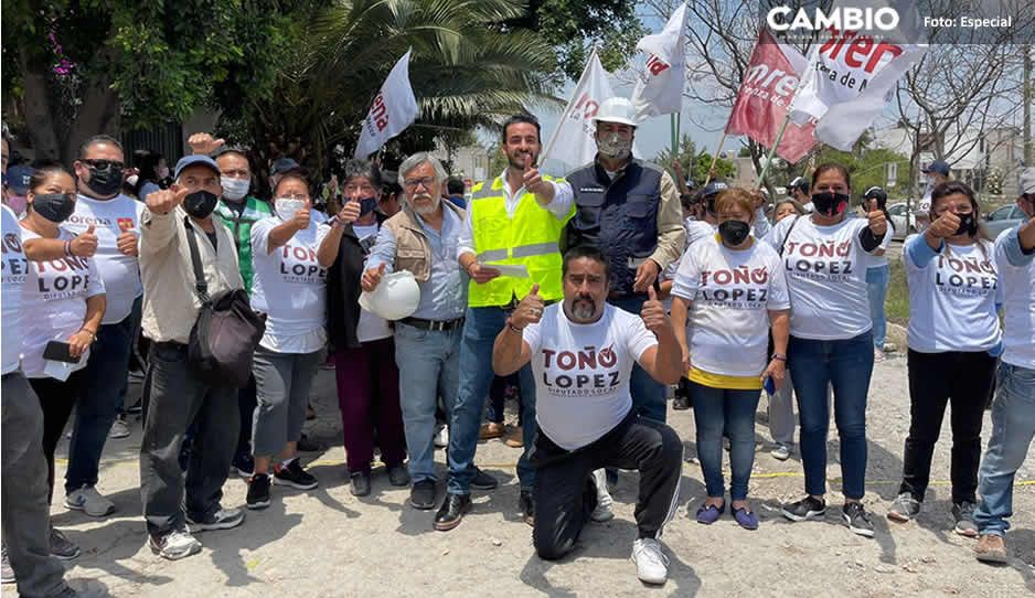 Toño López presenta proyecto para rehabilitar avenida en La Guadalupana