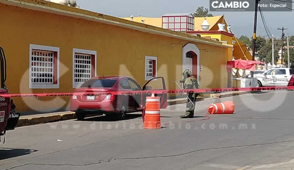 ¡No es Siria es Chiautzingo! Bomba casera es hallada dentro de un auto (VIDEO)