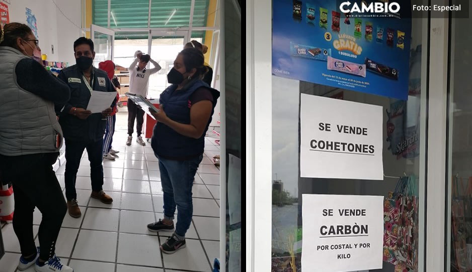 PC de Chiautzingo realizará recorridos para clausurar o sancionar negocios que vendan pirotecnia