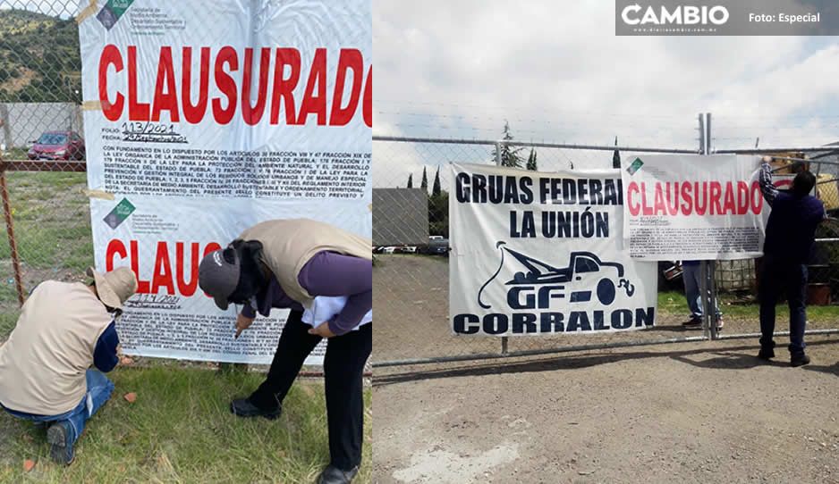 Clausuran siete corralones en municipios de Puebla, dueños podrán reclamar sus coches (FOTOS)