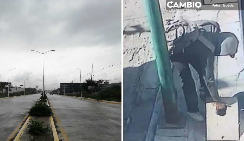 No perdonan nada: en Tehuacán roban cables en parques, calles y todo espacio público