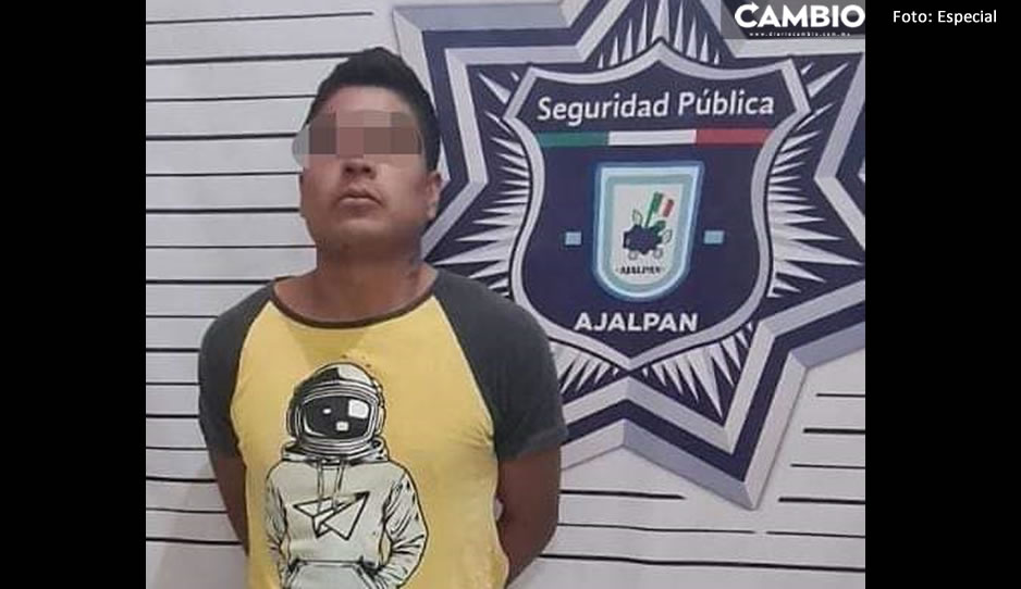 Detienen a Alfredo por golpear a su esposa en Ajalpan