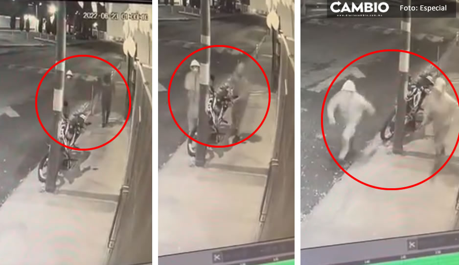 VIDEO: Ladrones huyen tras activar alarma de moto que intentaban robar en Ciudad Judicial