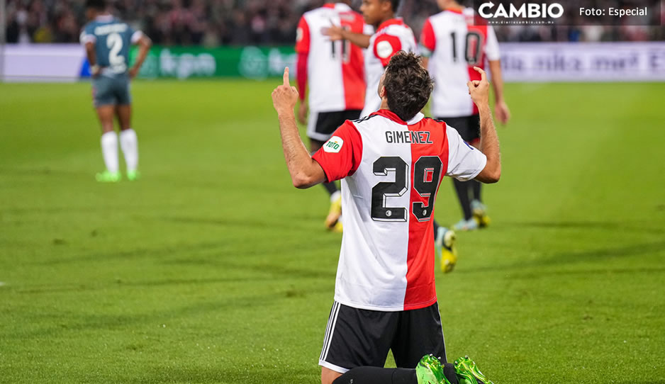 Santiago Giménez calla las críticas anotando su cuarto gol en el Feyenoord (VIDEO)
