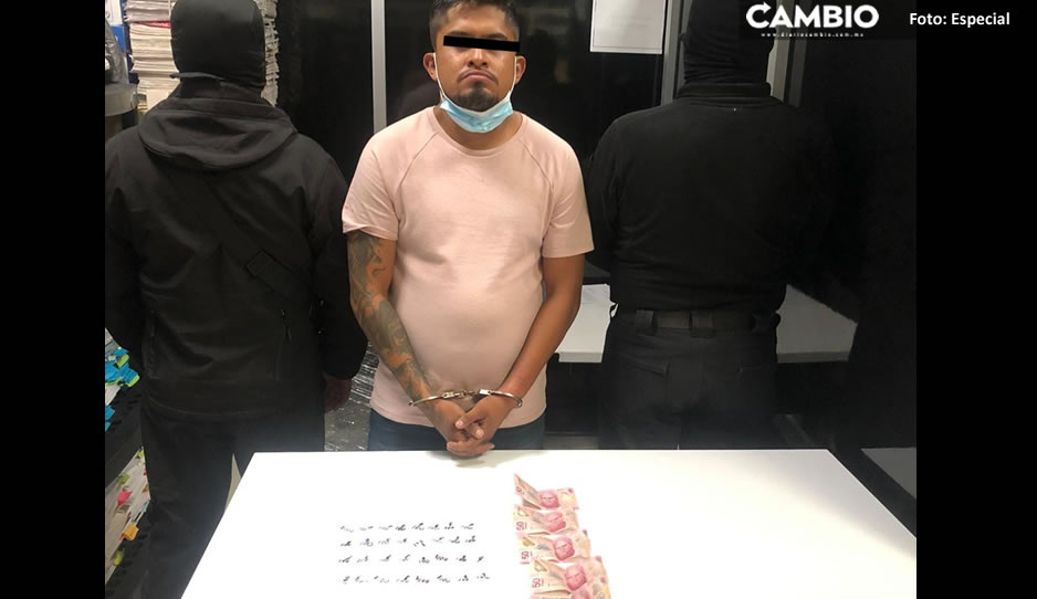 Detienen a &quot;El Cabezas&quot;, presunto dealer en Texmelucan