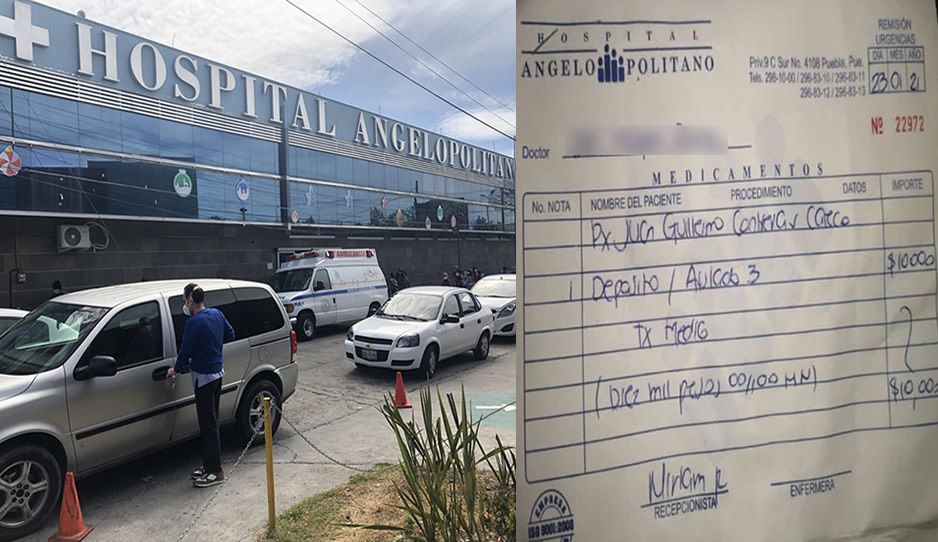 No murió en el hospital, pero Angelopolitano reconoce cobro de 85 mil pesos